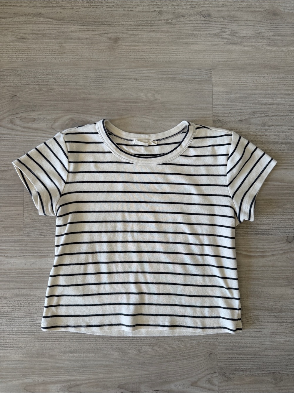 By Together Black & Cream Stripe Short Sleeve Top